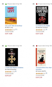 Semaine 11 - 39 - Boutique Kindle - 25 Top 100